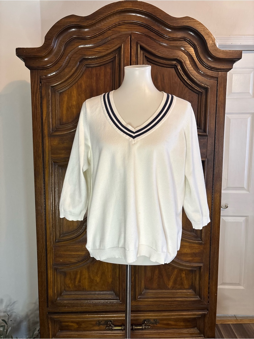 Ralph Lauren 3/4 sleeve preppy sweater top